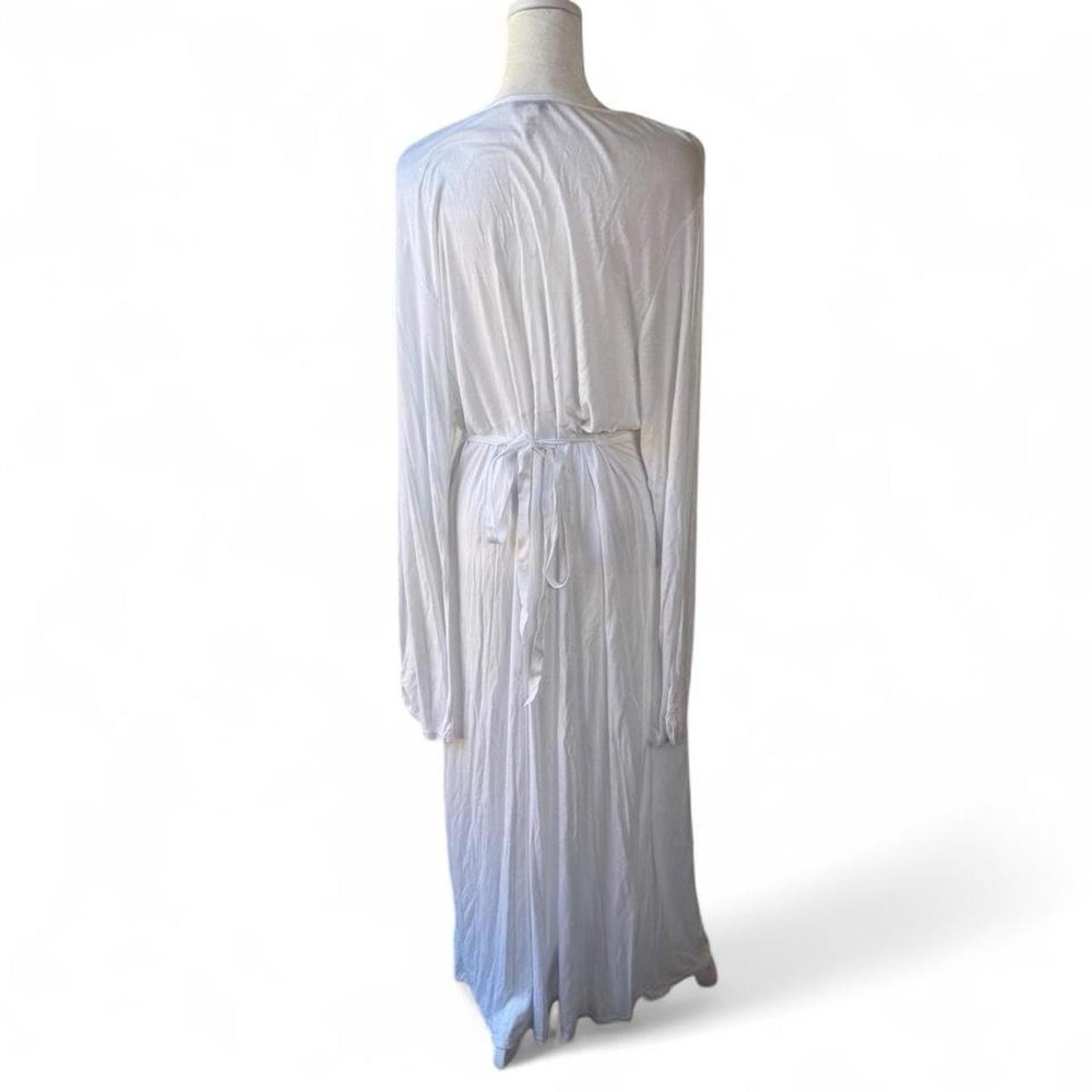 Vintage Y2K Vera Wang Babydoll Slip Gown Semi Sheer Modal White Women's Size XL - Picture 6 of 6